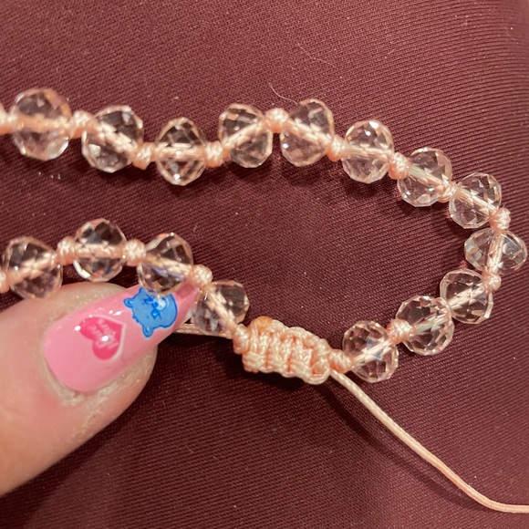 Handmade pink multi stone bracelet - Picture 4 of 5